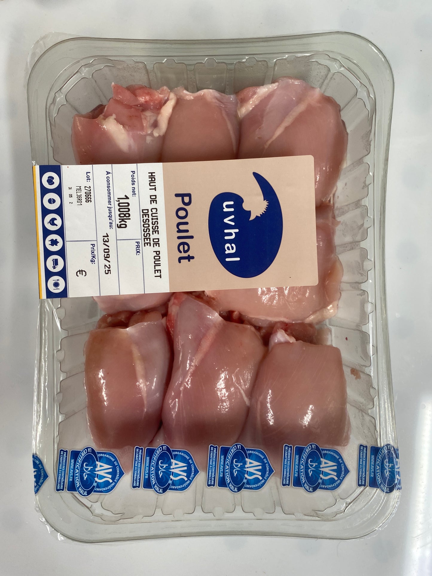 HAUT DE CUISSE DE POULET DÉSOSSÉE env. 1KG- AVS