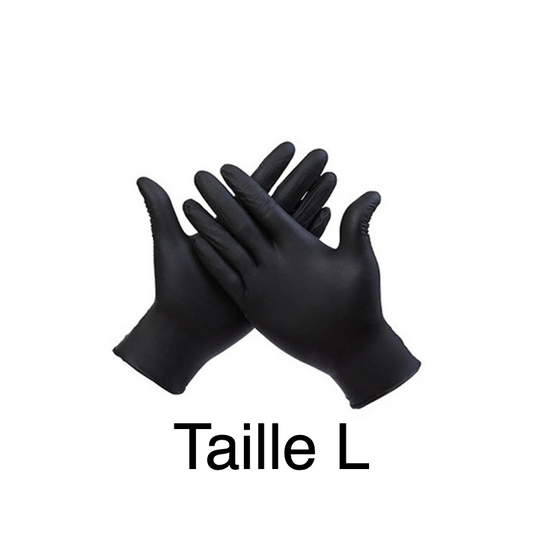Gants nitrile noir x100 - Taille L