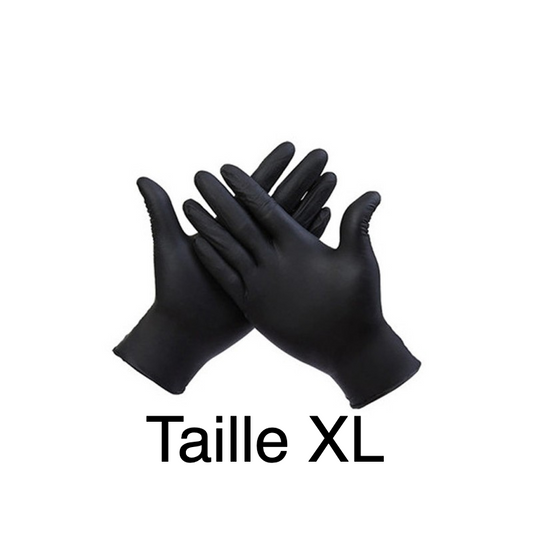 Gants nitrile noir x100 - Taille XL