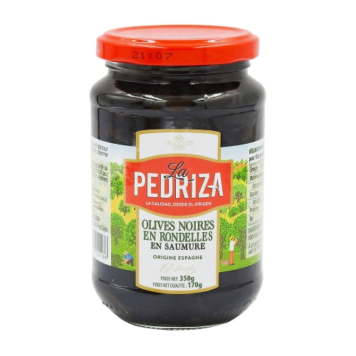 Olives noire en rondelle 350g - La Pedriza